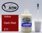 Preview: Volvo, Dark Red, 211: 20ml Lackstift, von ATW Autoteile West.